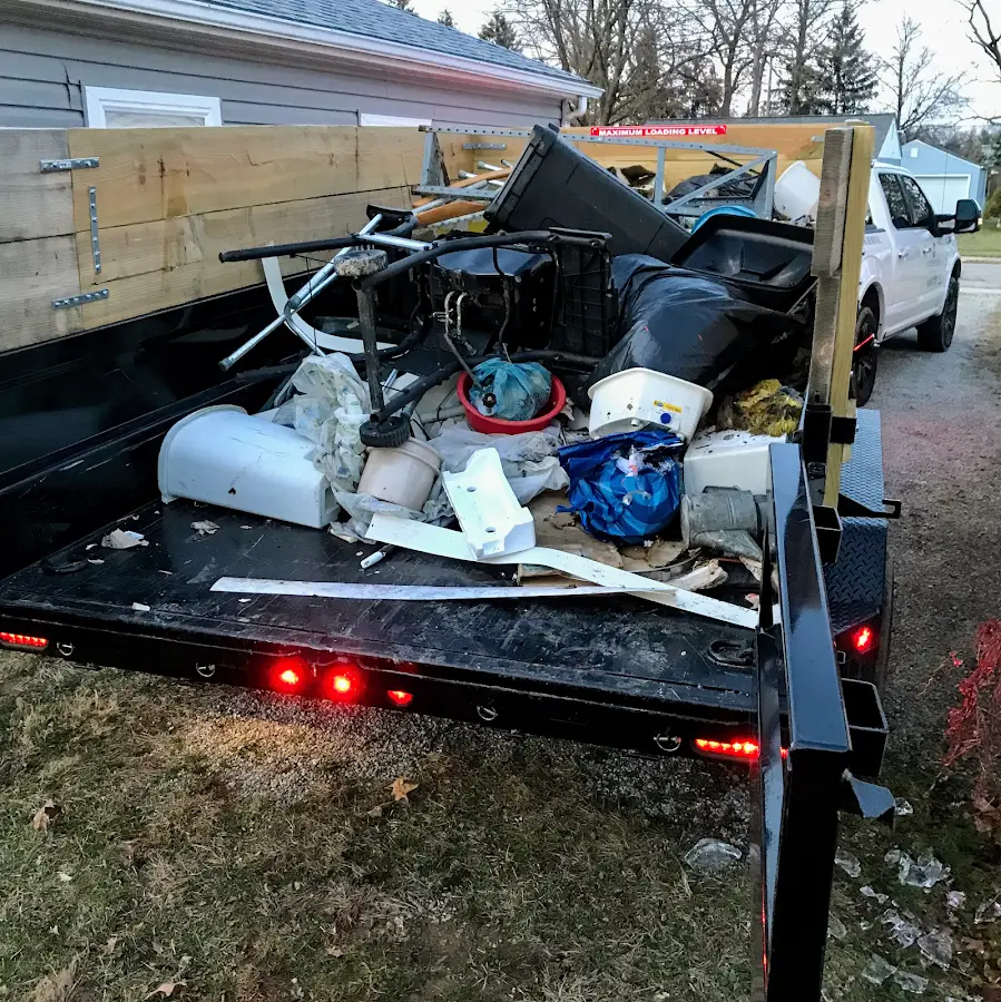 Roll-off dumpster delivered to a residential driveway in Uniontown